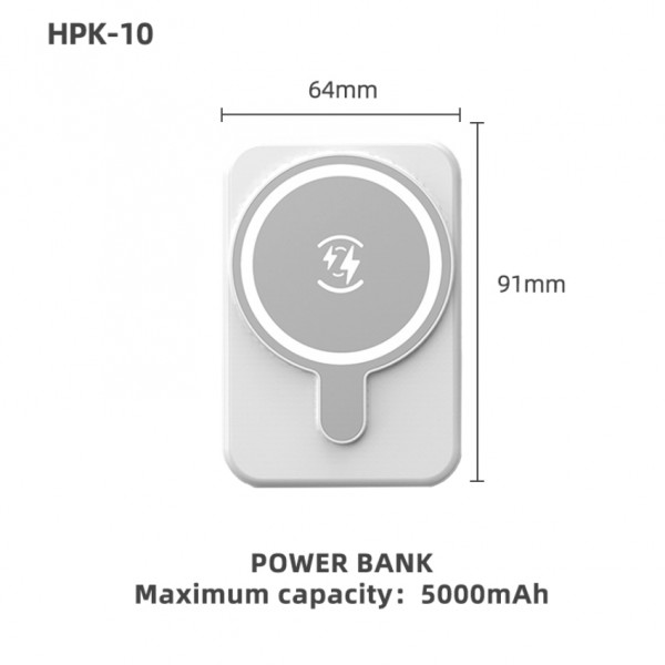 Batería externa con carga inalámbrica 5.000Mah HPK-10