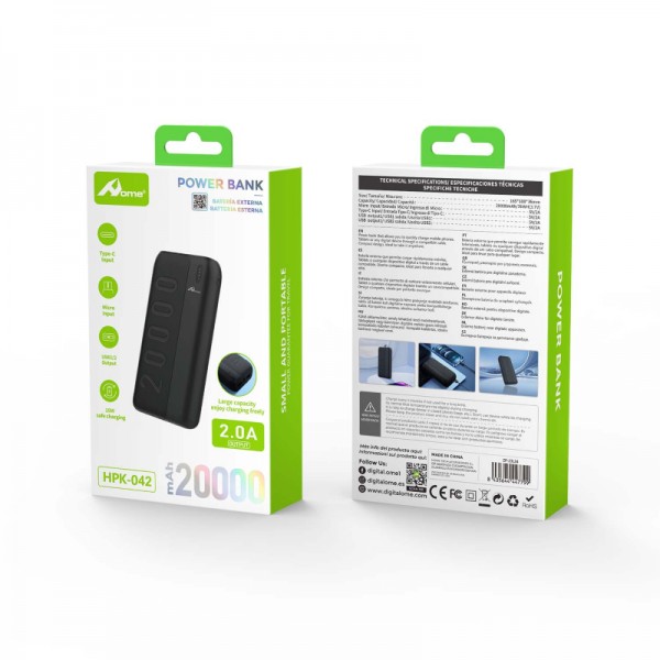 Batería externa 20.000Mah HPK-042 2