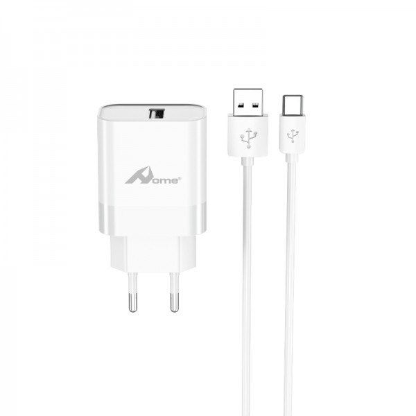 Adaptador de red para USB 15W con cable Tipo C TC-195-C