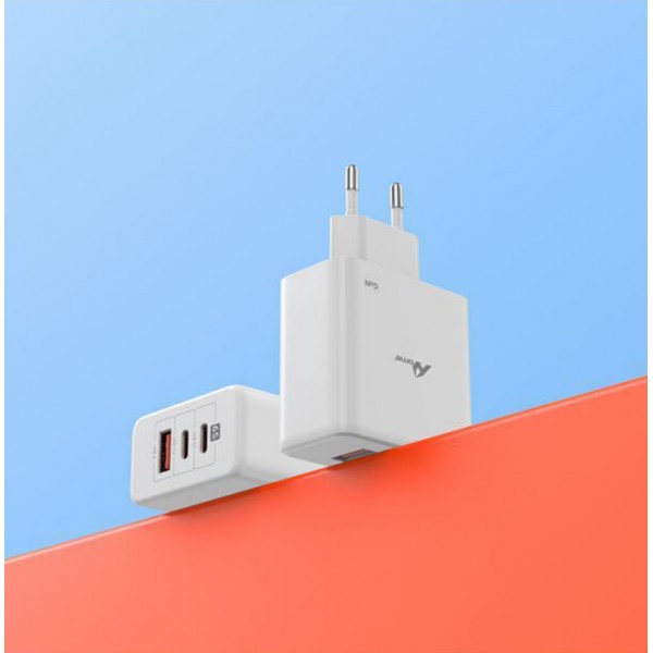 Adaptador de red doble Tipo C u USB 65W TC-212