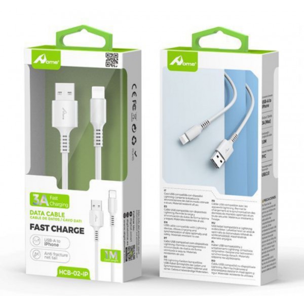 Cable USB a Lightning 3A 1M HCB-02-IP