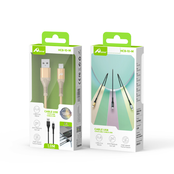 Cable USB a Micro 3A 1m HCB-10-M