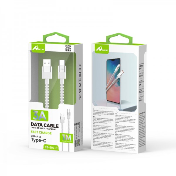 Cable USB a Tipo C 3A 1m CB-297-C