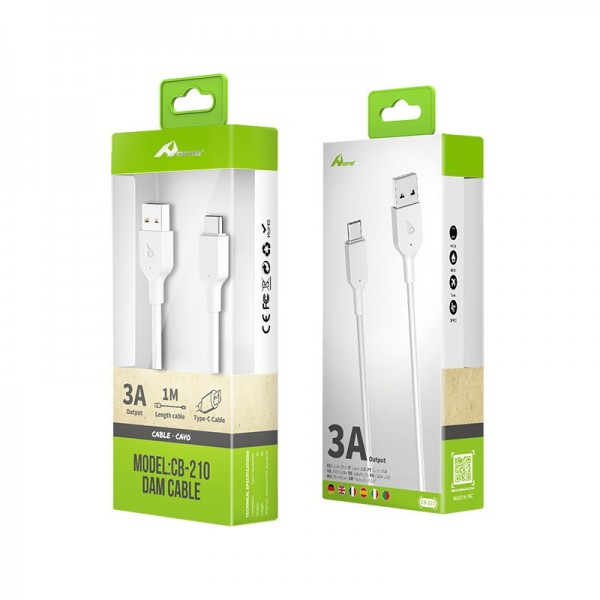 Cable USB a Tipo C 3A 1m CB-210