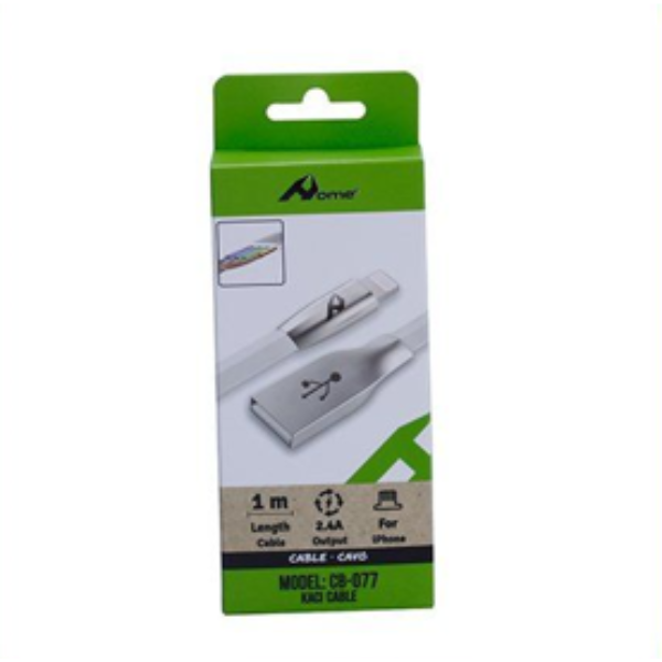 Cable USB-Lightning 2.4A 1m CB-077 2