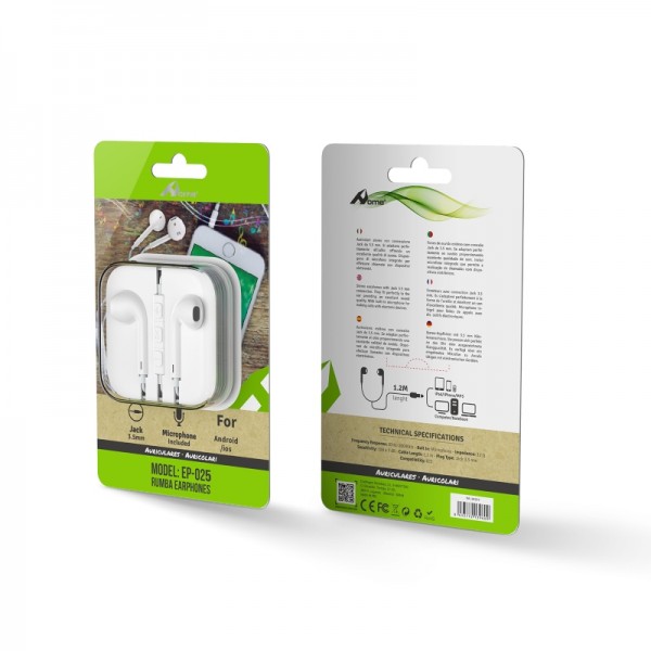 Auriculares con cable Jack 3.5 mm EP-025 – Rumba